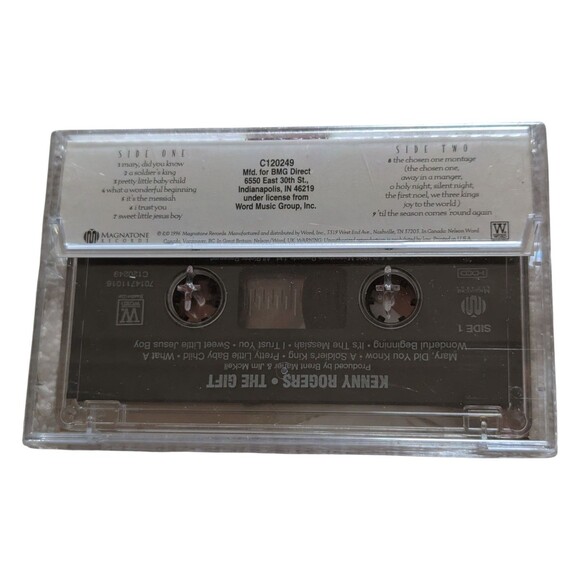 The Gift Kenny Rogers Rare 2002 Cassette Brand New Sealed Mary Did You Know - Picture 2 of 2